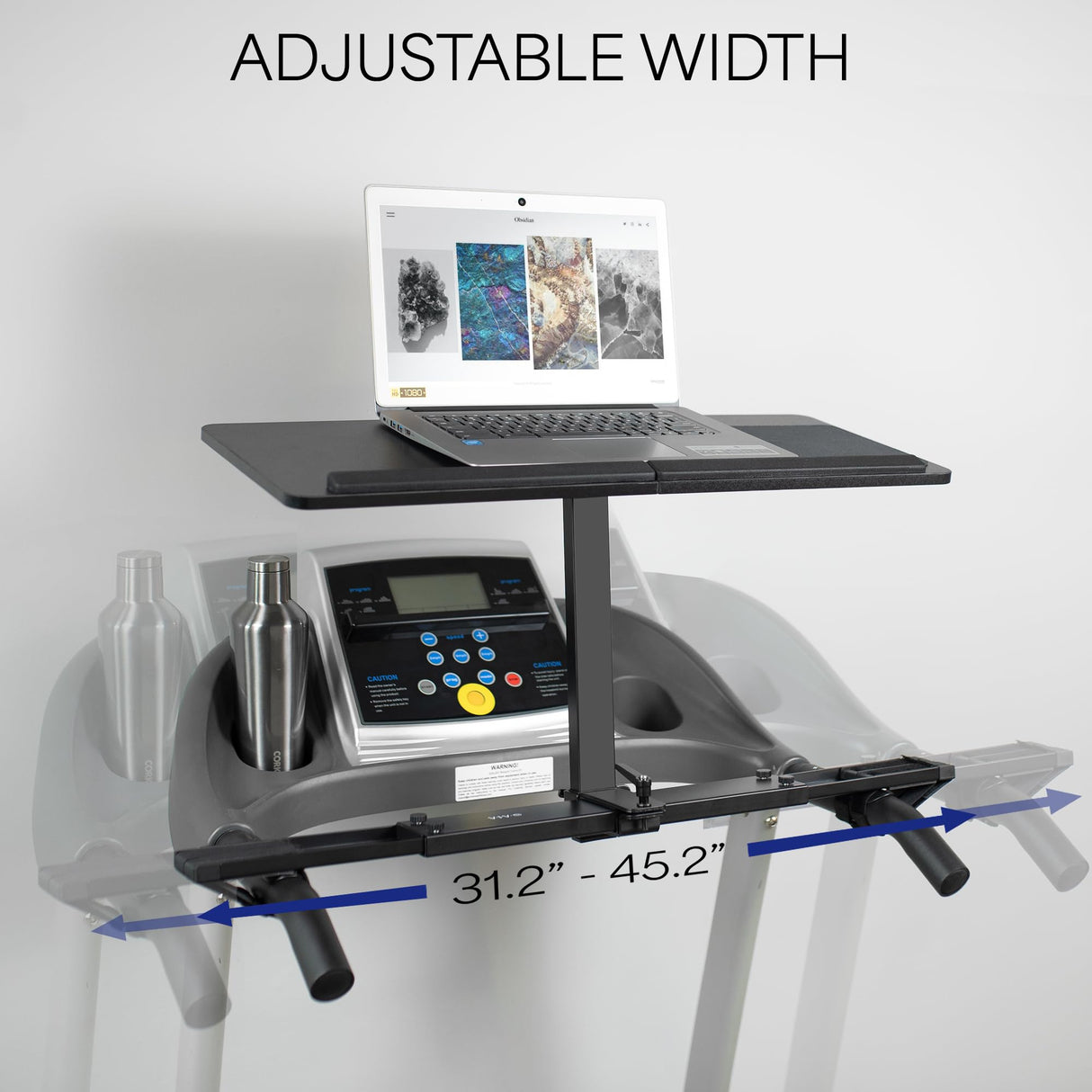 VIVO Universal Wooden Laptop Treadmill Desk, Adjustable Ergonomic Notebook Mount Stand for Treadmills, Includes Mouse Pad and Wrist Support, Stand-TDML4 VIVO