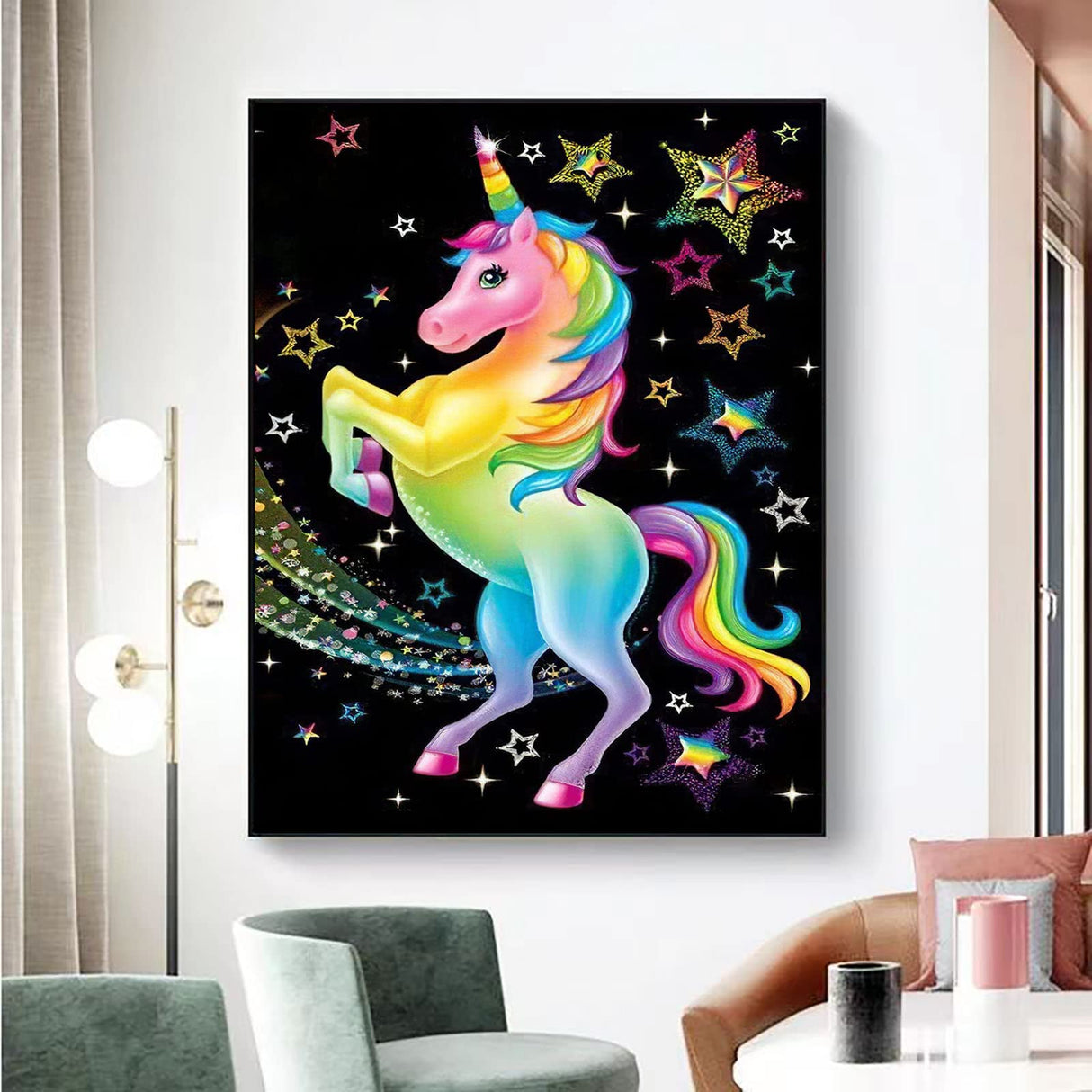 Unicorn Diamond Art - DIY Diamond Painting Kit | Create Your Own Sparkling Unicorn Masterpiece | Includes All Tools and Instructions | Fun and Relaxing Craft Activity for Adults and Art Beginners UKboken