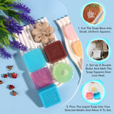 Dewiitine DIY Soap Making Kit, Soap Kit with Soap Mold Melt and Pour Soap Base Fragrances Dried Flowers Glitter Soap Colorant DIY Craft Kit for Adults Beginners Dewiitine