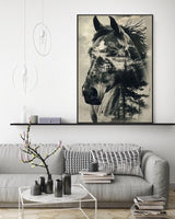 CHWGLFGG 5D Horse Diamond Art Kits for Adults Beginners,DIY Full Round Drill Diamond Painting Kits,Paint by Diamonds Dot Gem Art Crystal Easy,Home Wall Decor 12X16Inch CHWGLFGG