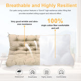 NANGELRN Porch Swing Cushion with Backrest,Waterproof Bench Cushion for Outdoor Furniture,2-3 Seater Replacement Thickened Swing Cushion with Ties,Patio,Outdoor,Backyard and Garden (Black,47x40) NANGELRN