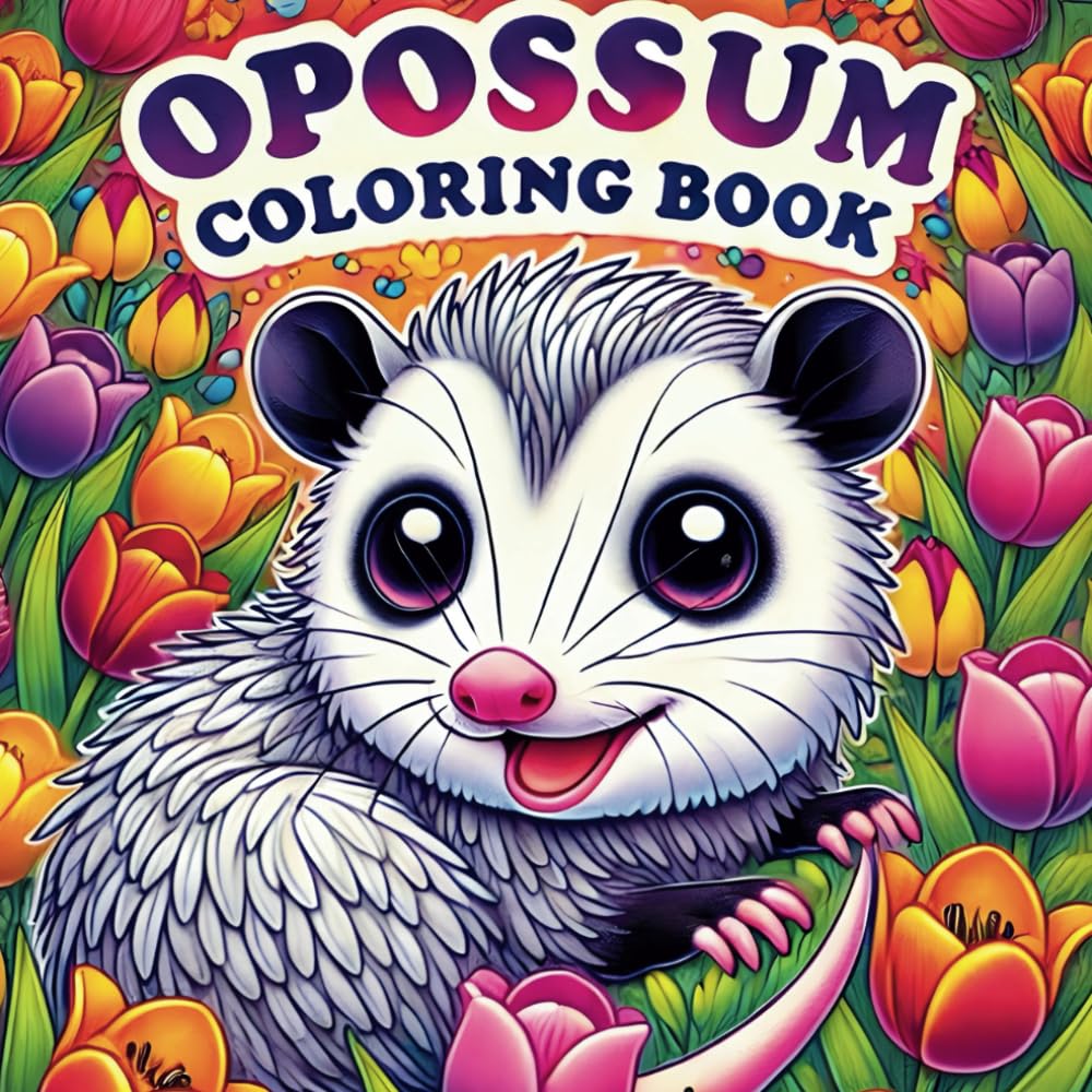 Opossum Coloring Book: Wildlife Coloring Book for Kids Featuring Opossums, 50 Fun Facts, Educational Content, and Engaging Activities to Discover, Color, and Learn Majosta