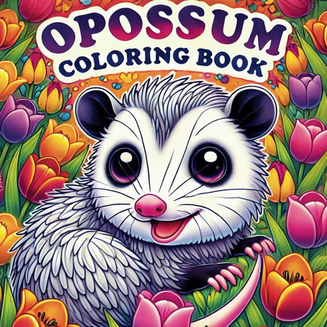 Opossum Coloring Book: Wildlife Coloring Book for Kids Featuring Opossums, 50 Fun Facts, Educational Content, and Engaging Activities to Discover, Color, and Learn Majosta