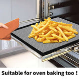 Grill Mesh Mat Set of 3 - Heavy Duty BBQ Non-stick Cooking Sheet Liners Reusable Teflon Barbecue Grilling Net for Outdoor Smoker, Pellet, Gas, Charcoal Grills - 11.8x13.8 VCHOMY