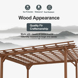 Mulinsonfly Outdoor Pergola 12'x14' - Sturdy Wooden Frame for Garden, Patio, and Backyard, Wood Pergola Ideal for Outdoor Entertaining and Relaxation Mulinsonfly