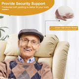 MEROUS Dual Motor Large Power Lift Recliner Chair for Elderly with Heat and Massage,Lay Flat Lift Chairs Recliners for Seniors Infinite Position,USB Ports&Remote, Genuine Leather (Beige) MEROUS