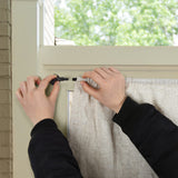 KXLife 2 Pack Adjustable Sticky Self Adhesive 3/8 Inch Sash Curtain Rod for Metal, Wood Doors, 17 to 28 Inch Multi-Use Sidelight Cafe Sash Rod for Door Panels, Windows, Bathroom (White,Set of 2) KXLIFE