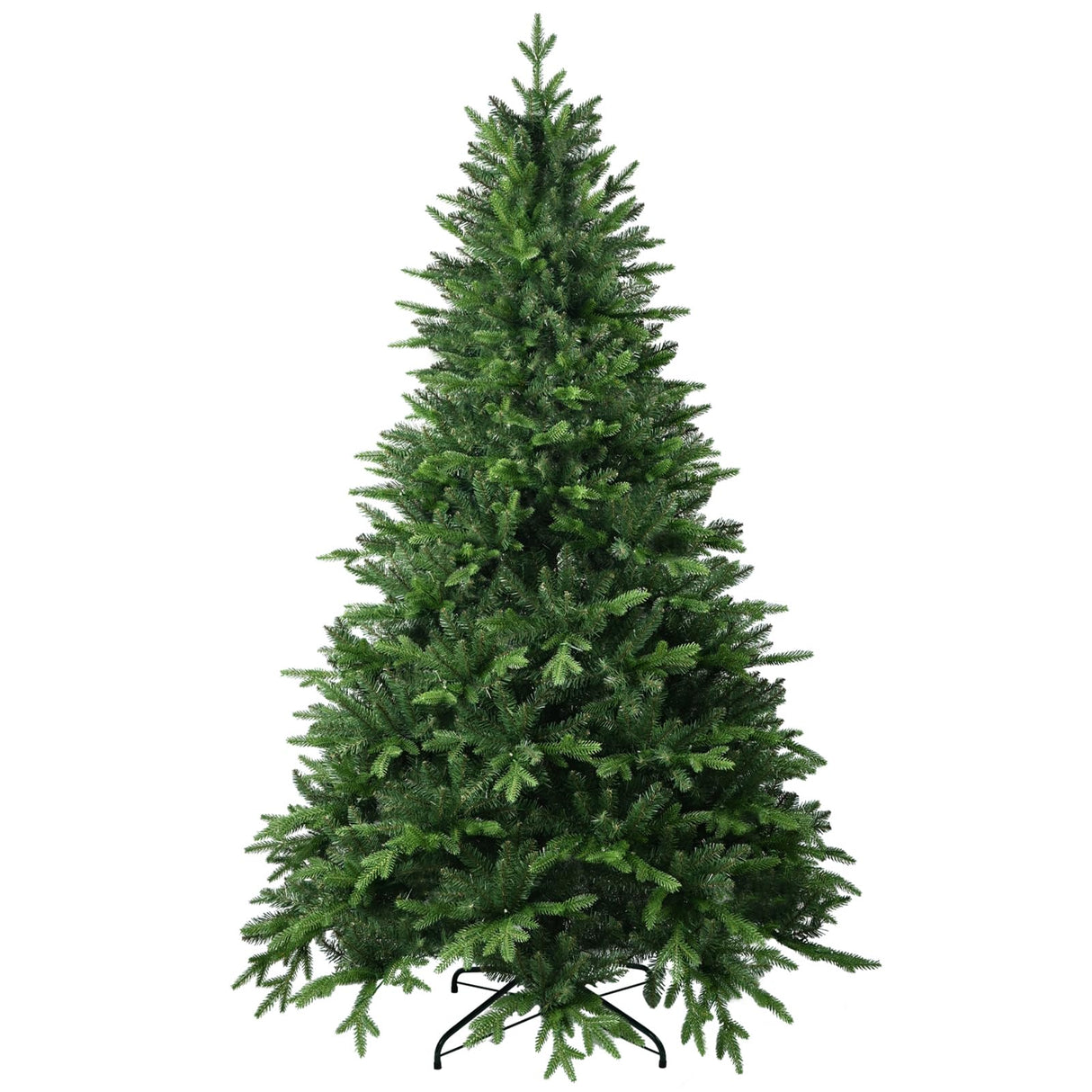 6FT Artificial Christmas Tree with 1413 PE&PVC Mixed Branch Tips, Unlit Hinged Premium Spruce Fake Xmas Trees, Green, Foldable Base Treepool