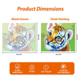 Wings Giant Framed Paint by Numbers Kit for Kids Ages 4-8, 8-12, Beginner Cartoon Dog Theme, Pre-Printed Acrylic Painting, (12 x 14 inch) Canvas, Clear Numbering, Includes Inner Hook, Wall Decor Wings Giant