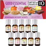 Good Essential Sweet Scents Fragrance Oil Set - 10 Pack Essential Oils for Halloween, Diffuser & Candle Making - Cotton Candy Essential Oil, Marshmallow Essential Oils & More - Essential Oils Set Good Essential