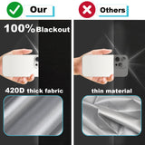 EUIQUE Portable Blackout Curtains for Bedroom Window (Upgraded 420D Fabric), 100% Blackout Blinds Shades No Drill Travel Blackout Window for Nursery Room RV Car, 40 x 57 inch EUIQUE