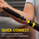 CAT Electric Pressure Washer 1850 PSI 1.4 GPM with 20' high-Pressure Hose, Quick Release Gun, 3-in-1 Nozzle Lance, Foam Cannon Water Pressure Washers, Power Washer for Your Home Patio, Driveway & RV CAT