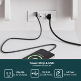 Semiocthome Makeup Vanity Desk with Mirror and Lights, Make Up Vanity Table Set with Power Outlet, Shelves and 5 Drawers, 3 Lighting Modes & Adjustable Brightness Dressing Table with Chair - White Semiocthome