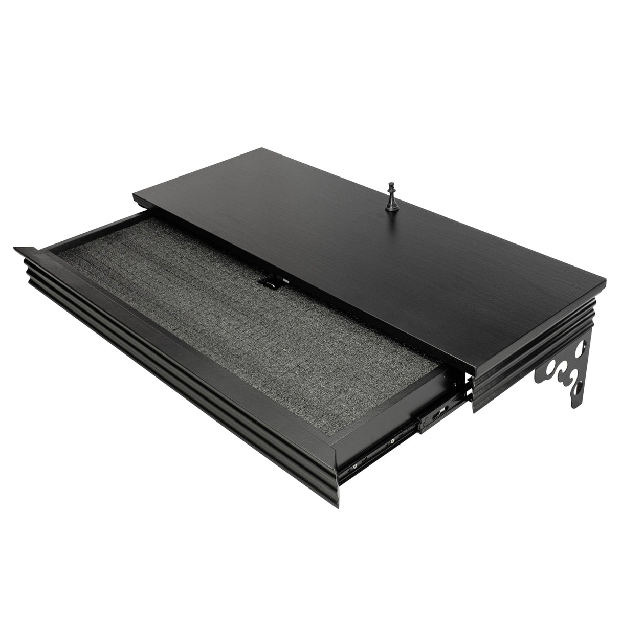 Eylar Intact Secret Home Decor with Hidden Storage, Floating Night Stand with Gun Drawer, Space-Saving Gun Shelf for Bedroom, Hallway, Office, Solid Wood (Black Style 2) Eylar