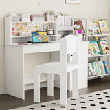 iyrany Kids Desk and Chair Set with Adjustable Desktop – Perfect Study Desk for Kids 5-12 Years Old, Includes Drawers, Cabinet, and Ergonomic Chair iyrany