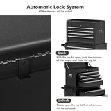 Goplus Rolling Tool Chest, 6-Drawer Tool Box Organizer w/Auto Locking System & Lockable Wheels & Sliding Drawers & Detachable Top, Tool Storage Cabinet for Garage Workshop (Black) … Goplus