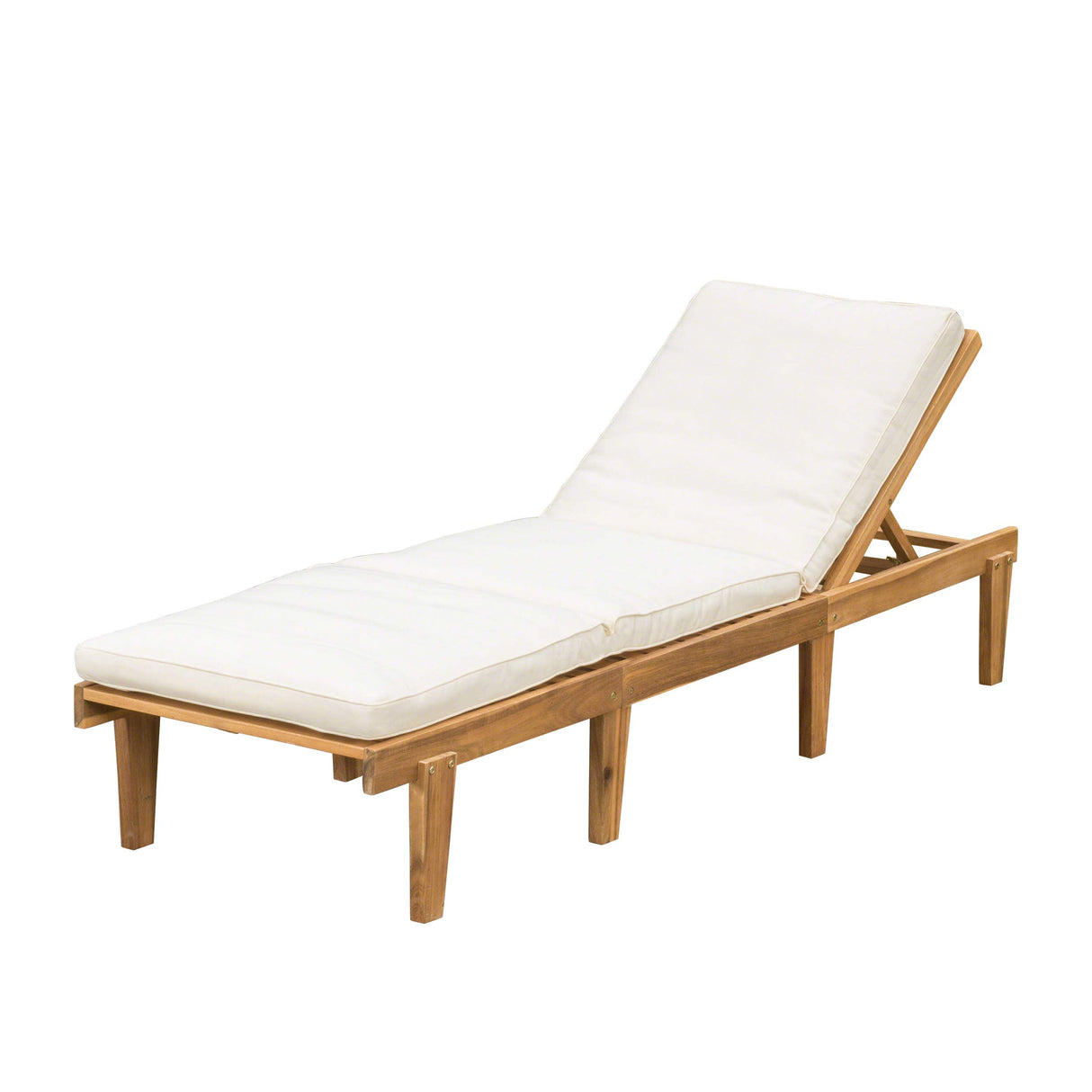Christopher Knight Home Ariana Acacia Wood Chaise Lounge with Cushion, Teak Finish Christopher Knight Home