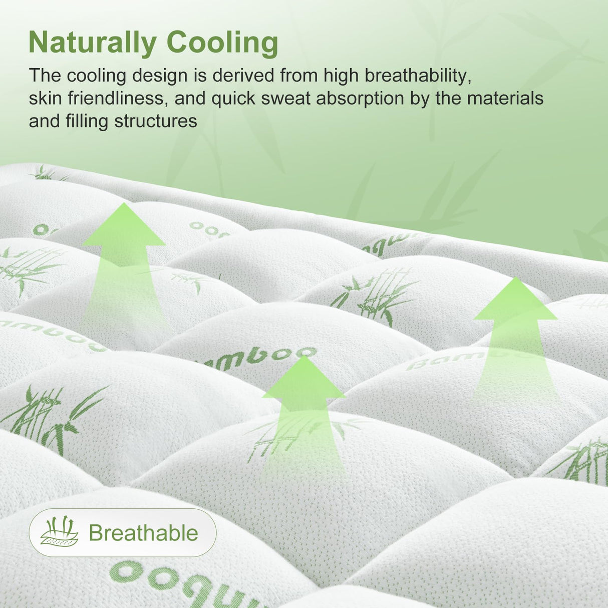 SurChic Queen Size Mattress Topper Viscose Derived from Bamboo, Soft Thick Pillow Top Mattress Pad Cover for Back Pain, Cooling Mattress Protector with 8-21 Inch Deep Pocket, White SurChic