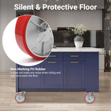 Nefish 8 Inch Heavy Duty Industrial Grade Casters Wheels, Aluminum Core PU Castor Set of 4, Durable Plate Swivel Casters with Brake 6000 LBS, Anti-Corrosion Wheels for Industrial, Equipment Nefish