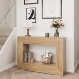 ROOMTEC 47" Farmhouse Console Table, Narrow Entryway Console Table, Sofa Tables with Storage, Industrial Hallway Accent Tables for Living Room, Entrance, Foyer (Oak Color) ROOMTEC