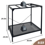 tongmo 40 Gallon Fish Tank Stand, 2 Stands Metal Aquarium Stand, Aquarium Turtle Tank (40 Gallon-Black) tongmo