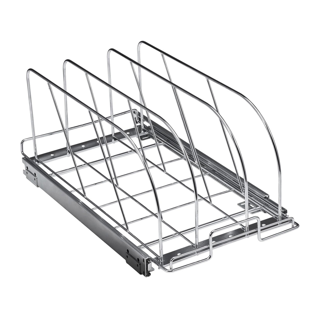 VEVOR Pan and Pot Rack, Expandable Pull Out Under Cabinet Organizer, Cookie Sheet Baking Pans tray Organization, Adjustable Wire Dividers, Steel Lid Holder for Kitchen Cabinet & Pantry Storage, 11.7"W VEVOR