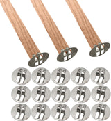 150pcs Wick Clip for Candle Making Wood Wick Holder Base Universal Wood Wick Clips Wooden Wicks Bases Metal Candle Wick Holders (Wicks not Included) Phinicco