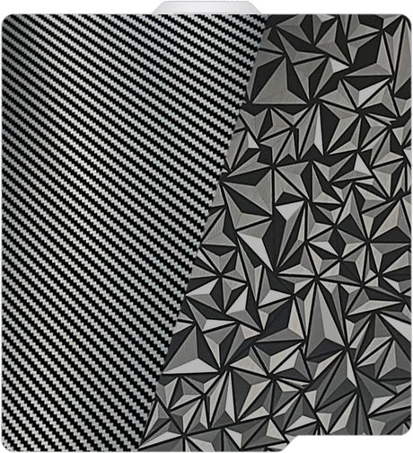 JUUPINE 3D Printer PEO PET Build Plate for Bambu Lab X1/X1C/X1E/P1P/P1S/A1 3D Printer,Diamond PEO+Carbon Fiber PET Surface 257x257mm Spring Steel Plate,Double Sided Flexible Sheet Removable Platform. Wefuit