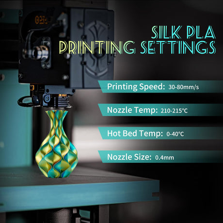 Chitu Systems Conjure Silk PLA 3D Printer Filament, 1.75mm Dual Color Filament, Silk Blue Green 3D Printing Filament 1KG/2.2lb (A-Silk PLA-Blue+Green 1kg) chitu systems