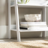 Sophisticated White 4-Shelf Ladder Bookcase by Walker Edison Walker Edison