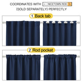 NICETOWN Window Treatment Blackout Curtains - (Navy Color) 52 inches W by 108 inches L Each Panel, Set of 2 Panels, Blackout Drape Panels for Nursery NICETOWN