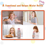 YOFUN Decorate Your Own Water Bottle with 11 Sheets of Unicorn Stickers & Glitter Gems, Craft Kit & Art Kit for Children, Gift for Girls Age 4 5 6 7 8 9 10 Years Old Kids, BPA Free Insulated (Silver) Y YOFUN