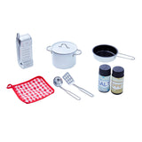 Teamson Kids Little Chef Boston Compact Farmhouse Interactive Wooden Play Kitchen with Sink, Oven, Microwave and Storage Space for Easy Clean Up, White with Gold Finishes Teamson Kids