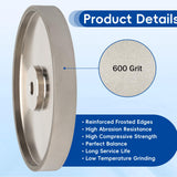 CBN Grinding Wheel 8 inch 600 Grit, 1" Wide, 5/8" Arbor, CBN Wheel Suitable for All Kinds of 8 inch Bench Grinders, CBN Bench Grinder Wheel for Sharpening Quick Speed Steel Tools Wood Turning Tools Lonsge
