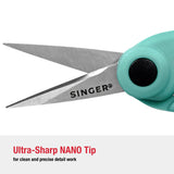 SINGER 00557 4-1/2-Inch ProSeries Detail Scissors with Nano Tip SINGER