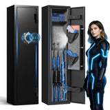 Marcree 2-3 Gun Safe, Gun Safe for Rifles and Pistols, Gun cabinets for Rifles and Shotguns, Long Gun Safes for Rifles and Shotguns with Dual Alarm System, No Assembly Marcree