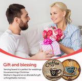 cupmod Coffee Diamond Painting Coasters Kits,8 Pcs Coffee Diamond Art Coasters with Holder, Crafts Kits for DIY Coasters Diamond Art Kits for Adults cupmod