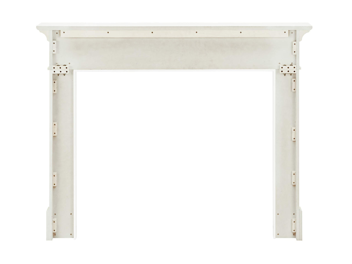 Pearl Mantels ARYB48515 Furniture for Your Fireplace, Premium Grade A MDF Mantel Surround, Crisp White Paint, Interior Opening 48" W x 42" H Pearl Mantels