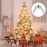 ELFJOY Christmas Tree Stand with Swivel Caster Wheels for 3-7ft. Artificial Tree Base 17inch, Christmas tree iron stand, 7/8inch inner diameter, Movable Tree Base, Green Tree Stand (Green) ELFJOY