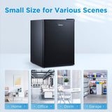 Midea WHS-87LB1 Refrigerator, 2.4 Cubic Feet, Black Midea