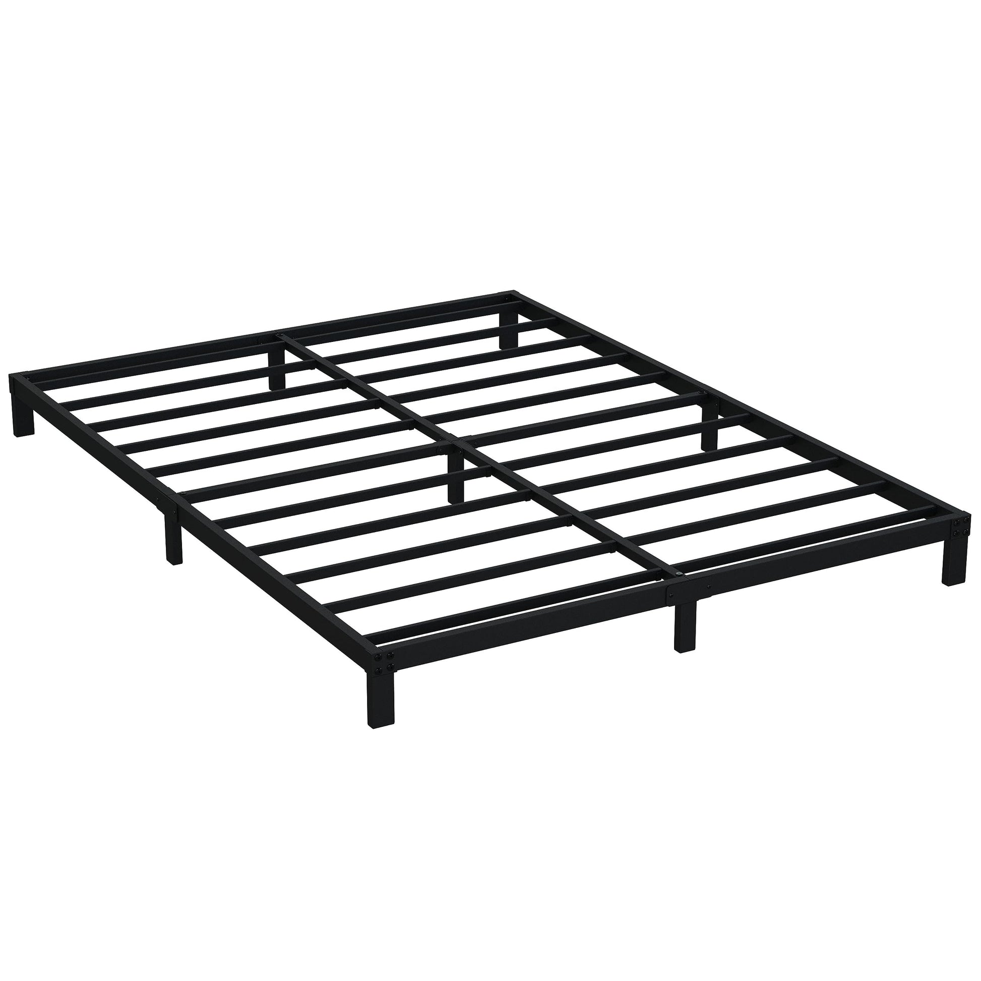 EMODA 6 Inch Heavy Duty Metal King Bed Frame - No Box Spring Required, Noise-Free Design, Easy Assembly - WoodArtSupply