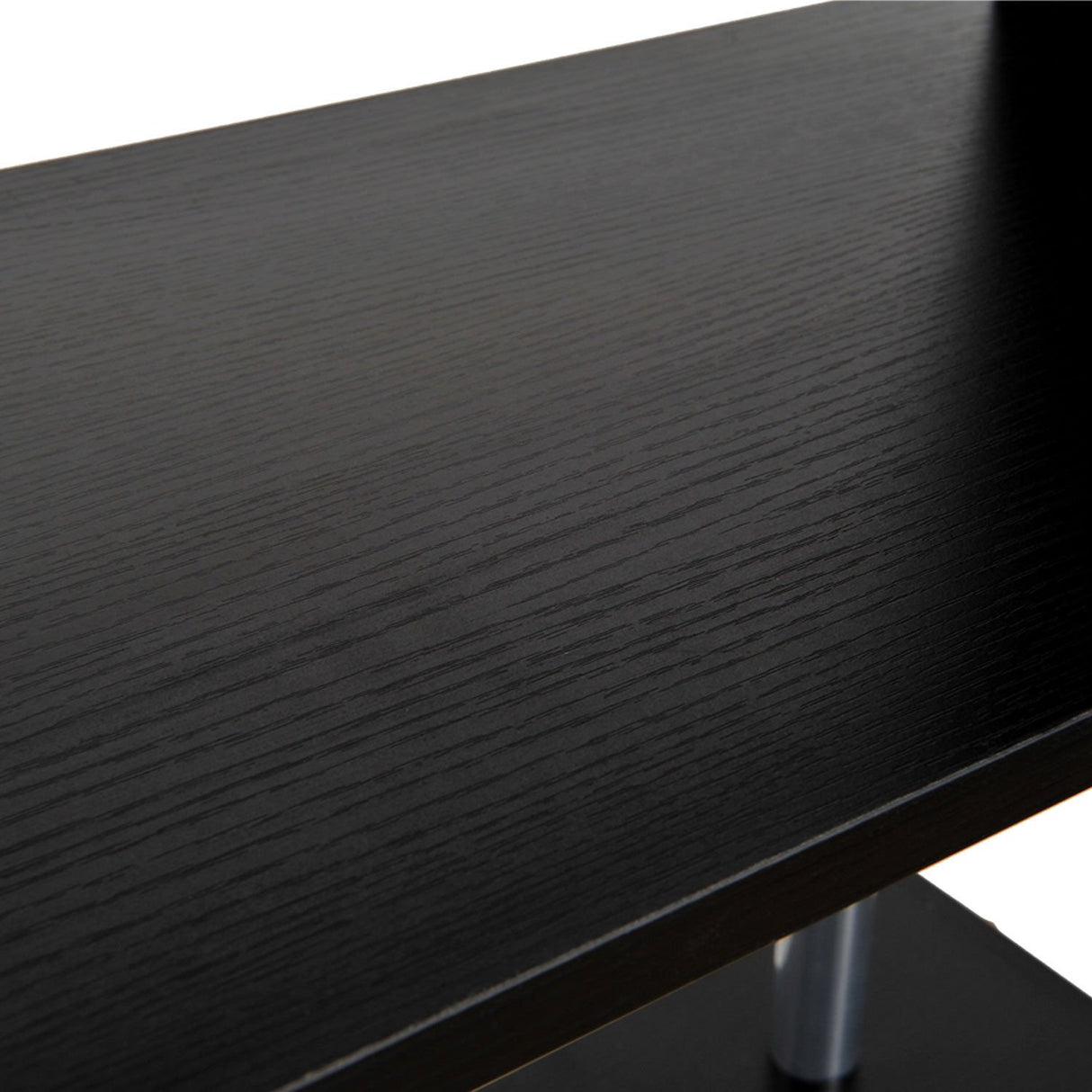 HOMCOM Modern S-Shaped 5 Tier Room Dividing Bookcase Wooden Storage Display Stand Shelf - Black HOMCOM