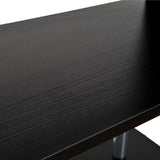 HOMCOM Modern S-Shaped 5 Tier Room Dividing Bookcase Wooden Storage Display Stand Shelf - Black HOMCOM