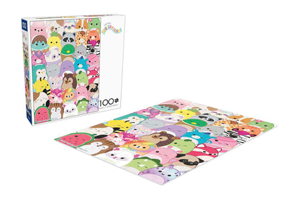 Buffalo Games - Squishmallow - Squishmallows - Buddies - 100 Piece Jigsaw Puzzle for Families -Challenging Puzzle Perfect for Game Nights - Finished Size is 15.00 x 11.00