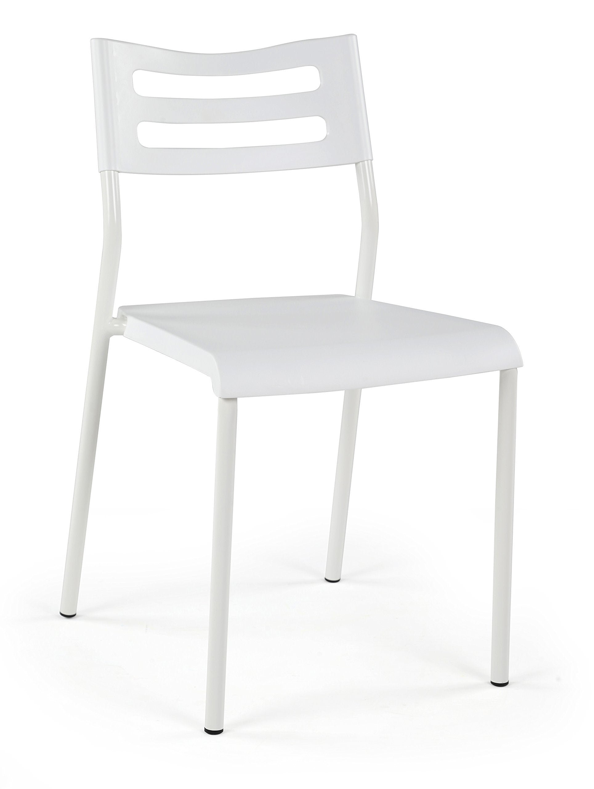 Lucky Theory Humble Crew Lightweight Desk Chair, Plastic, White White 19D x 16W x 30H in - WoodArtSupply