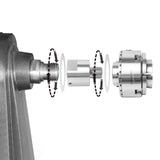BMWOOD 1x8"TPI Female to 1-1/4"x8TPI Male Thread Adaptor, Woodworking Lathe Headstock Spindle Adaptor with Two Nylon Washers. BMWOOD