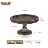 Hanobe Round Wood Display Riser: Rustic Wooden Risers Decorative Pedestal Plate Stand Small Cake Holder Tray for Wedding Birthday Decor Hanobe