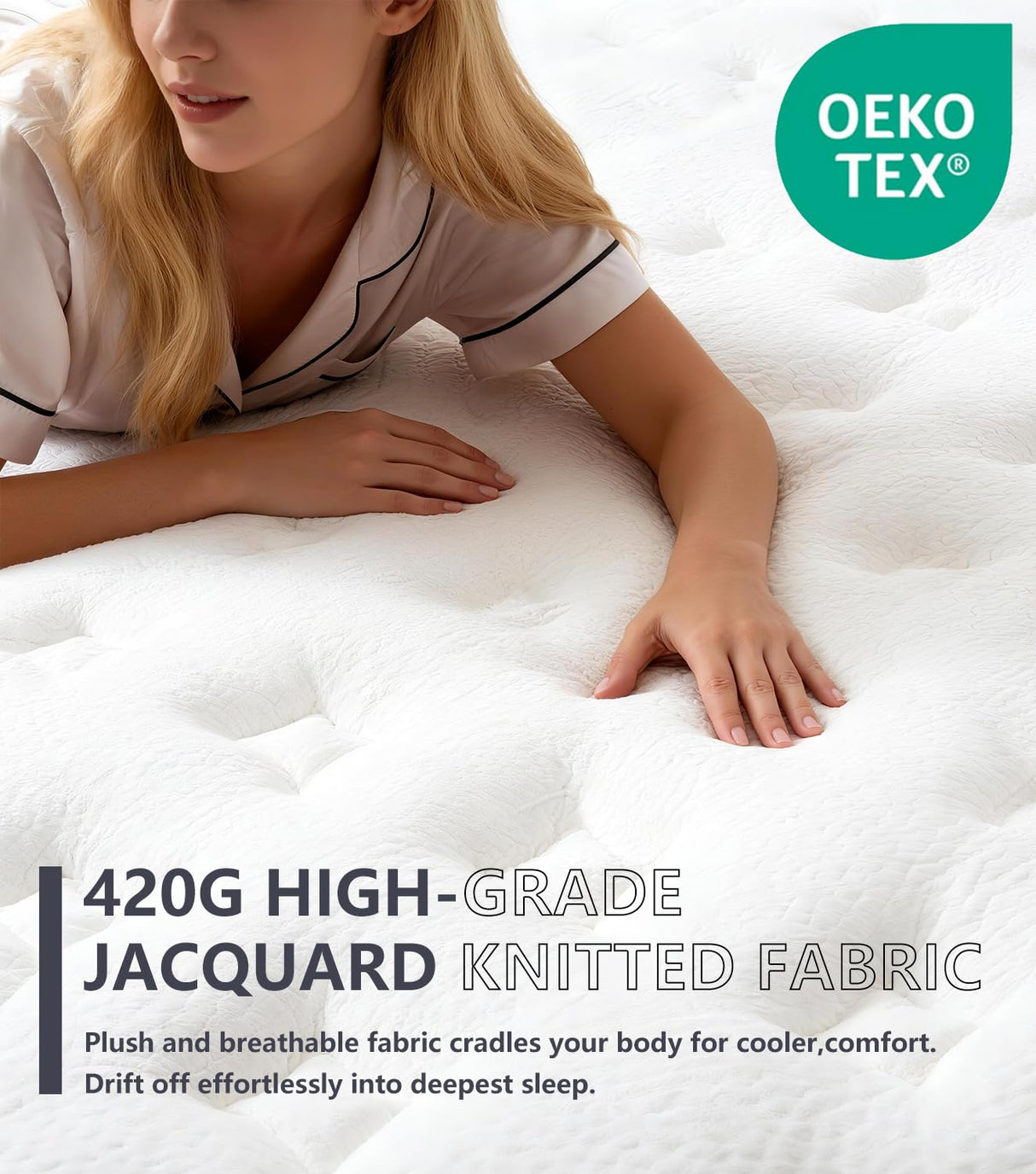 Full Mattress, 14 Inch Hybrid Full XL Mattress in a Box with Gel Memory Foam & Individually Pocket Springs, Medium Firm for Pressure Relief, Motion Isolation, Back Pain Relief CertiPUR-US Certified bellable