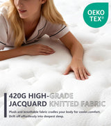 Full Mattress, 14 Inch Hybrid Full XL Mattress in a Box with Gel Memory Foam & Individually Pocket Springs, Medium Firm for Pressure Relief, Motion Isolation, Back Pain Relief CertiPUR-US Certified bellable