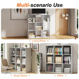 Sweetcrispy 9 Cube Storage Organizer - Open Cube Bookshelf with 5 Removable Back Panels, Display Storage Bookcase for Living Room, Bedroom, Entrance Hall, Home Office，36" L×11.6" W×36" H, White Sweetcrispy